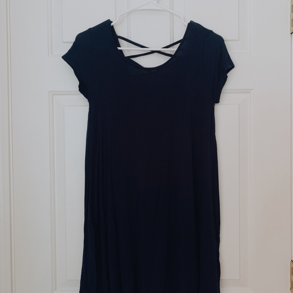 NAVY T SHIRT DRESS